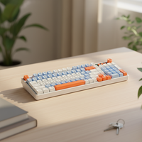 Clavier de jeu USB LED K98 pour e-sport, taille standard, pour ordinateur portable, bureau, silencieux, touches en plastique colorées, nouveau, programmable