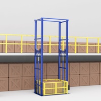 Ascenseur de marchandises d'entrepôt, élévateur hydraulique vertical de marchandises, plateforme personnalisée