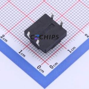 YTS1K0072JBT00 Tactile Switch Through hole Component THT,12x12mm Switch Single Pole Single Throw Round Button 2.5N Through Hole - Product Image 2