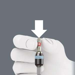 WERA - 05073616001 Porte-embout universel Rapidaptor en acier inoxydable 1/4 ''(emballage en libre-service) INSERTS POUR VISSER - Product Image 4