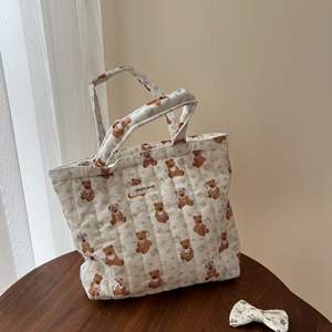 Özel Logolu Sevimli Karikatür Hayvan Baskılı Kapitone El Çantası - Kalınlaştırılmış Küçük Pamuklu Çanta Anne Omuz Çantası - Product Image 2