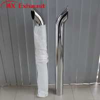 Kits de escape de acero cromado y aluminizado de alta resistencia de 4 y 5 pulgadas para camiones (tipo Aussie/Bullhorn/corte curvo) para sistemas de escape al por mayor