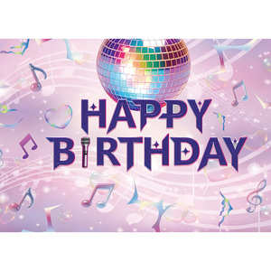 Fondo de Discoteca Rosa y Morado para Niños, Decoración para Fotografía de <span class=keywords><strong>Cumpleaños</strong></span>, Pancarta para Baby Shower de Niñas, Photo Booth - Product Image 1
