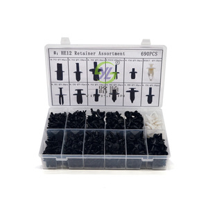 <b>Car</b> Body Panel <b>Clips</b> Nylon Rivets HE12 Anti Vibration Plate Interior Trim Fasteners Set - Product Image 2