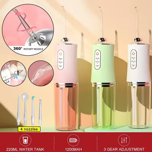 <span class=keywords><strong>Irrigador</strong></span> Bucal Portátil Mini IPX7, Inalámbrico, para Dientes, 3 Modos, 4 Boquillas, Limpiador <span class=keywords><strong>Dental</strong></span> - Product Image 3