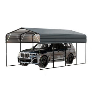 11X19 Ağır Hizmet Tipi Metal Araba Garajı Açık Hava Depolama Çadırı Taşınabilir Çok Amaçlı Tente Araba Kamyon Galvanizli Kit - Product Image 4