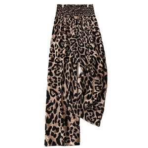 กางเกงขายาวทรงหลวมเอวยางยืดปานกลางลายเสือดาวสไตล์ลำลองสำหรับผู้หญิงตะวันตก ปี 2026 ระบายอากาศได้ดีและให้ความอบอุ่น - Product Image 1