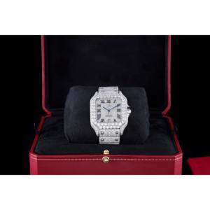 Drioshipping Hip Hop Iced Out VVS Moissanite Diamond <b>Watch</b> Stainless Steel Custom Logo <b>Mechanical</b> <b>Watch</b> for Men - Product Image 5