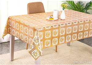 Beautiful Appearance Gold Stamping Rectangle <strong>Plastic</strong> <strong>Table</strong> <strong>Clothes</strong> for Weddings Decorations - Product Image 3