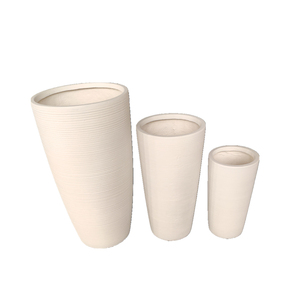 OEM fabbrica grande <span class=keywords><strong>vaso</strong></span> rotondo <span class=keywords><strong>vaso</strong></span> in fibra di vetro bianco <span class=keywords><strong>vaso</strong></span> di fiori <span class=keywords><strong>da</strong></span> giardino per fiori e <span class=keywords><strong>Cactus</strong></span> - Product Image 1