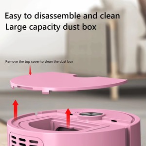 Caja de polvo compacta rosa para aspiradora, repuesto de gran capacidad, fácil limpieza y desmontaje, accesorio de limpieza para el hogar - Product Image 4