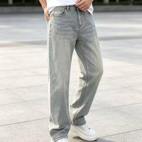 Jeans en denim pour hommes, coupe baggy personnalisée, style empilé, pour usage quotidien, vente en gros, mode