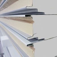 Certifié CE/ISO 50-200mm d'épaisseur B1/A2 Ignifuge Polyuréthane Laine de Roche Panneau Sandwich Toit Ignifuge Chambre Froide