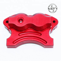 Boîtiers d'étriers de frein en alliage d'aluminium anodisé rouge, usinage CNC 5 axes
