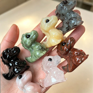 Figuras de Dinosaurios en Cristal Natural, Talladas a Mano, Miniaturas de Dinosaurios en Piedra, Estatuas de Animales de Cristal, Decoración para el Hogar, Regalo, Venta al Por Mayor - Product Image 3