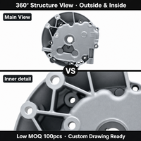 Couverture de carter moteur 1P75FC en aluminium moulé sous pression, faible MOQ, personnalisable, pour moteur de tondeuse autoportée, OEM ODM, directement de l'usine, minimum 100 pièces