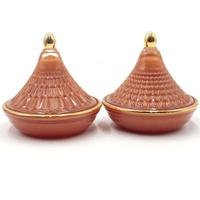 FENGJUN luxe véritable or baguage coloré rouge bule verre brillant fête de mariage bocaux de stockage de bonbons décoratifs avec couvercles 8OZ 7O