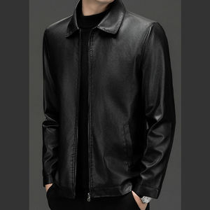 เสื้อแจ็คเก็ตหนังลำลองผู้ชายสไตล์เกาหลีรุ่นใหม่ปี 2025 ทรงสลิมทันสมัยสำหรับวัยรุ่น ใส่ได้ทั้งฤดูใบไม้ผลิและฤดูใบไม้ร่วง ดีไซน์แบบมอเตอร์ไซค์ แฟชั่นทันสมัย สวมใส่สบาย - Product Image 5