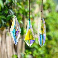 Grand pendentif en cristal K9, prisme en verre, attrape-soleil arc-en-ciel, ornement suspendu pour lustre, décoration de maison, jardin, fenêtre