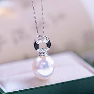 Wenchi 10052 Set de Accesorios DIY, Precioso Collar de Jade con Colgante, Cuentas de Plata S925 de 11-15mm, Base Vacía - Product Image 4