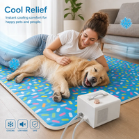 Tapis rafraîchissant électrique pour animaux de compagnie, matelas PTC étanche avec contrôle de température, silencieux, lavable, résistant aux morsures, pour chiens et chats, usage domestique