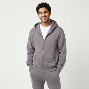 Chándales Unisex Transpirables de Forro Polar Grueso de Algodón 2 en 1, Estilo Oversize con Cremallera Completa, Estilo French Terry, Ropa Casual de Invierno para Calle - Product Image 1
