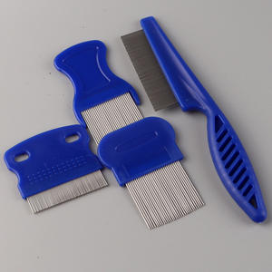 In acciaio inossidabile e plastica per la pulizia dei peli di animali domestici pettini per pulci e pidocchi per cani e gatti - Product Image 2