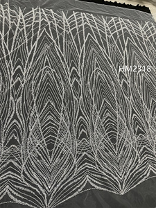 Hot Sale Beaded Tulle Bridal <strong>Lace</strong> <strong>Net</strong> <strong>Fabric</strong> Luxury &amp; Sexy Mesh <strong>Lace</strong> with <strong>Sequins</strong> for Wedding Dresses and Garments - Product Image 4