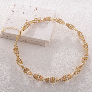 Kinnear – Nouvelle collection de bijoux en or véritable 22 carats, <span class=keywords><strong>ensemble</strong></span> original de Dubaï, haute qualité, style africain et italien, tricolore, 4 pièces, collier ras <span class=keywords><strong>du</strong></span> cou pour femme - Product Image 3