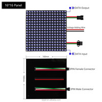 Panneau lumineux flexible numérique LED RGB 5050 WS2812B adressable individuellement DC6V, écran matriciel de modules WS2812 8x8 16x16 8x32