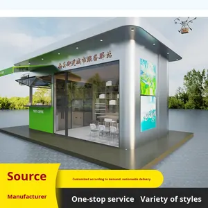 Boutique de thé au lait de pomme créative contemporaine à la mode du fabricant Kiosque de café de rue commercial extérieur Magasin pop-up Villa Gym - Product Image 2