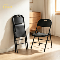 Chaises pliantes en HDPE avec structure métallique, étanches, contemporaines et portables, pour chambre à coucher (vente en gros)