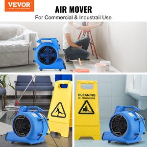 Ventilador secador de alfombras portátil Vevor de 2600 CFM y 1/2 HP para secado y enfriamiento con 4 ángulos ajustables - Product Image 3