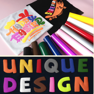 3D Puff Glow in the Dark Heat Transfer <strong>Vinyl</strong> Luminous <strong>Fluorescent</strong> <strong>Color</strong> HTV Puff <strong>Vinyl</strong> Sheets for Heat Press T Shirt - Product Image 6