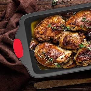 9 Uds bandejas para hornear <span class=keywords><strong>de</strong></span> acero al carbono antiadherentes <span class=keywords><strong>de</strong></span> aluminio y estante <span class=keywords><strong>de</strong></span> refrigeración con mango <span class=keywords><strong>de</strong></span> silicona Juego Seguro para horno para compradores comerciales <span class=keywords><strong>de</strong></span> alimentos - Product Image 5