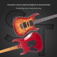Wholesale 39 Inch Dual Single Double Guitarra Design Stripe Veneer Professional Electric Guitar Stringed Instrument