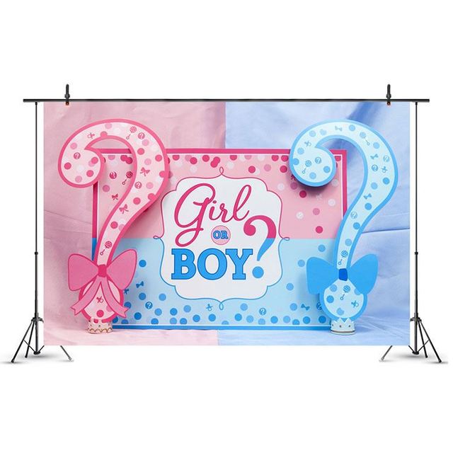 UNK 7*5Ft Baby Gender Reveal Themed Collapsible Vinyl Photo Photo Booth Photography Studio Forest Picture Backdrop Background