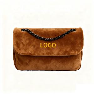 Borsa in pelle scamosciata personalizzata monogramma di lusso con Logo Design in <span class=keywords><strong>ecopelle</strong></span> da donna borsa con patta a tracolla <span class=keywords><strong>borse</strong></span> da donna - Product Image 2
