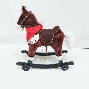 Nhà Máy Bán buôn Cưỡi Ngựa đồ chơi động vật sang trọng đi xe trên động vật đồ chơi với bánh xe