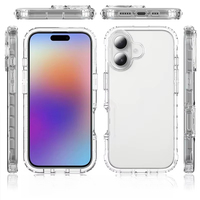 Coque pour iPhone 17 16E 16 15 14 Plus 13 12 Mini 11 Pro Max XS 2-en-1 antichoc robuste anti-rayures transparente Funda