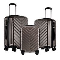 Ensemble de sacs de voyage à poignée ABS, valise à 4 roues, valise à bagages, valise à bagages, 3 pièces