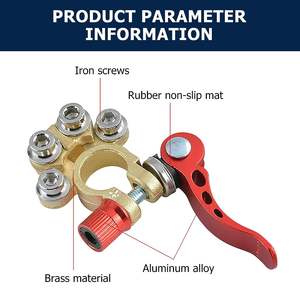 <span class=keywords><strong>Borne</strong></span> <span class=keywords><strong>de</strong></span> batterie <span class=keywords><strong>de</strong></span> voiture à déconnexion rapide 4 voies avec clé hexagonale et rondelles, pour bornes <span class=keywords><strong>de</strong></span> type SAE/JIS A - Product Image 5
