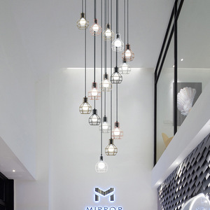 Luminaires suspendus en métal bon marché, nouveaux luminaires noirs, luminaires modernes pour salon, lampes à led en métal et fer - Product Image 3