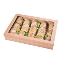 Boîtes d'emballage rigides en kraft portables, faites à la main, sur mesure, haut de gamme, écologiques, en matériaux recyclés, imperméables, avec fenêtre et pelliculage mat