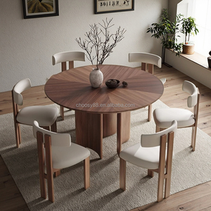 Hiện Đại Châu Âu Thiết Kế Bàn Ăn Nhiều Lớp Rắn Gỗ Màu Đen Óc Chó Veneer Chuyển Đổi Cho Phòng Khách Công Viên Đồ Nội Thất - Product Image 4