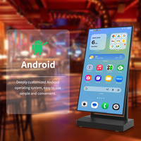 Kiosco Digital LCD Portátil de 43 y 55 Pulgadas, Semi Exterior, con Marco en A, Batería Recargable, Señalización Móvil, Kiosco Publicitario