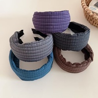 Serre-tête large Daou avec couleurs unies et motifs écossais personnalisés, accessoires capillaires durables de haute qualité pour femmes et filles, pour un usage quotidien