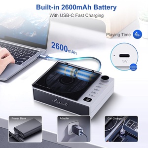 2024 nouveau <span class=keywords><strong>tourne</strong></span>-<span class=keywords><strong>disque</strong></span> Compact Rechargeable Hifi rétro lecteurs de CD portables avec haut-parleurs/Radio Fm/Mp3/Usb - Product Image 3