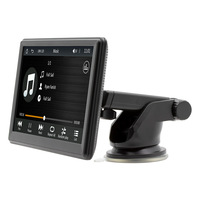 Lecteur MP5 LCD IPS 7 pouces portable sans fil avec Carplay et Android Auto, support tableau de bord et rétroviseur, avec WiFi et GPS intégrés