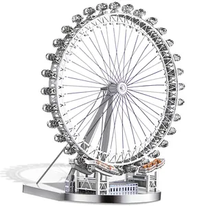 Piececool quà tặng tốt nhất 141 pcs Lớn London mắt kiến trúc 3D kim loại mô hình Bộ dụng cụ xây dựng 3D kim loại mô hình câu đố cho người lớn